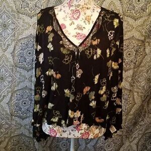 Free People Lace Detailed Racerback Tank‎ Top S